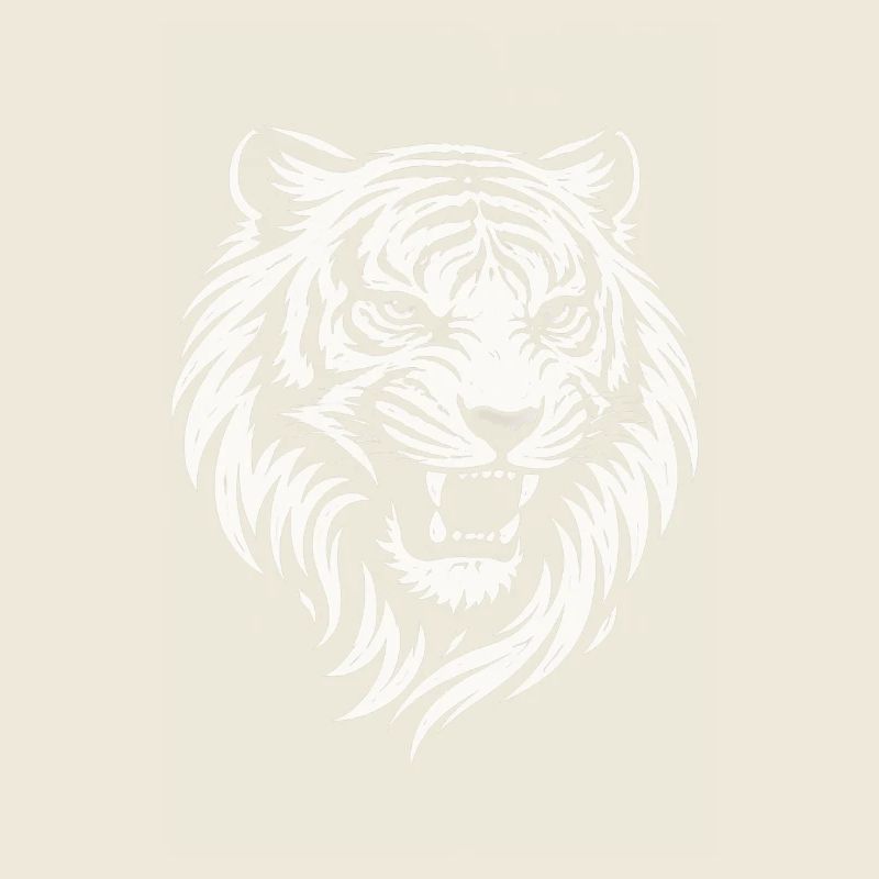 Tête de tigre dans un style vectoriel minimaliste