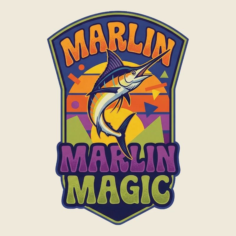 Marlin Magic Retro Sunset
