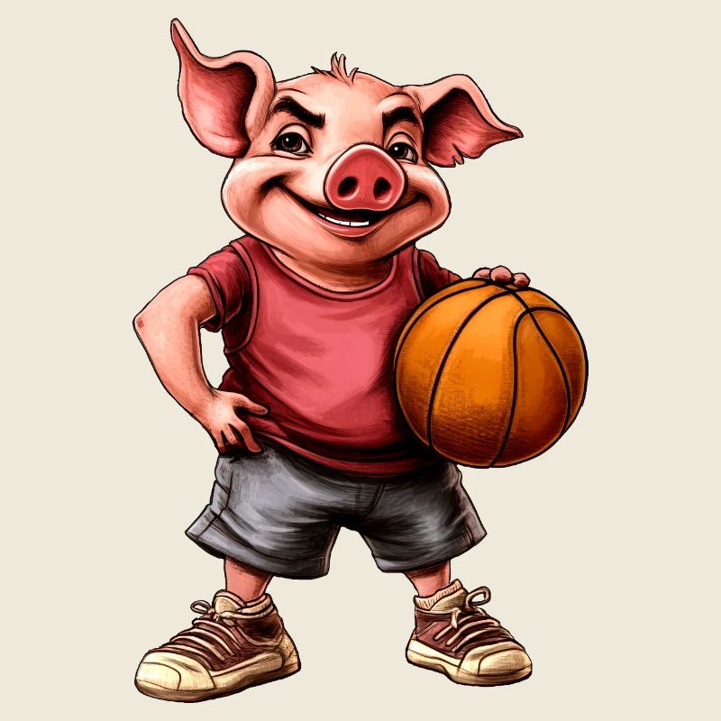 Joueuse de basket des Cochons / Truie de basket