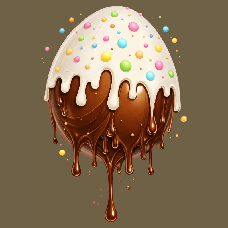 Schokoladenei mit Zuckerguss 