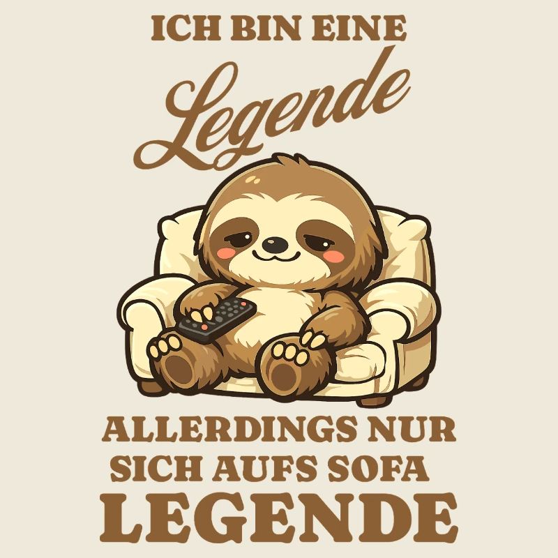 Faultier Serienabend Sofa Spruch Lustig
