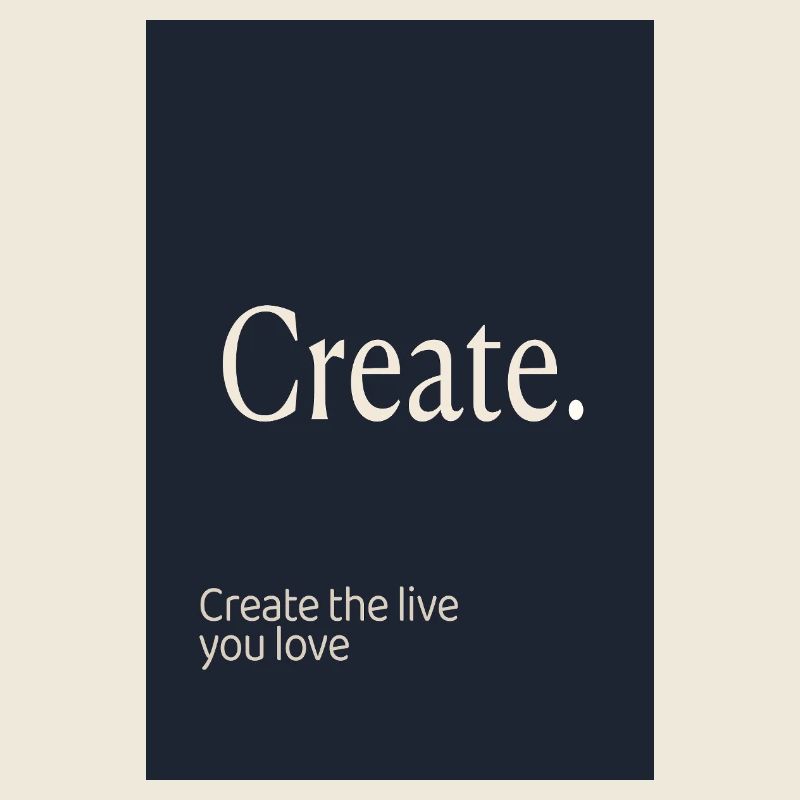 Créez. – Design de motivation minimaliste