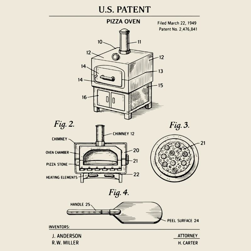 Plan de brevet pour four à pizza