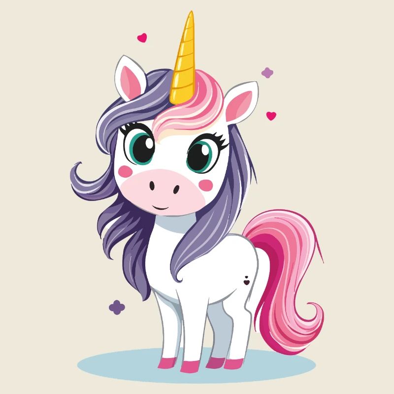 Licorne à la crinière colorée