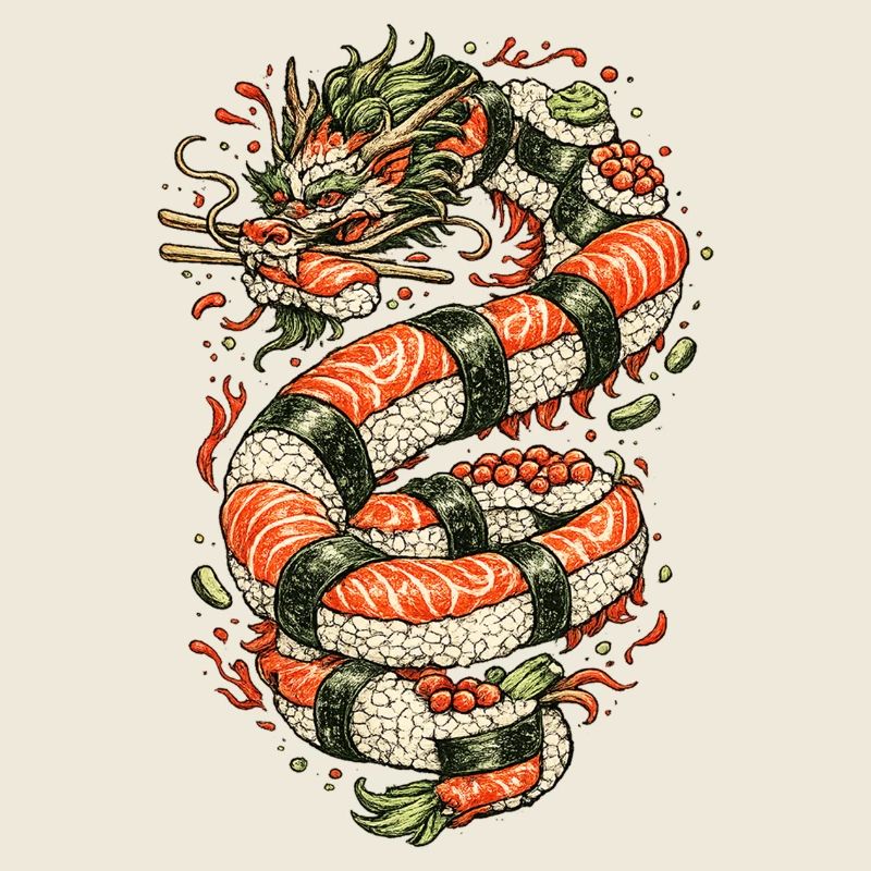 Drachen-Sushi-Spule