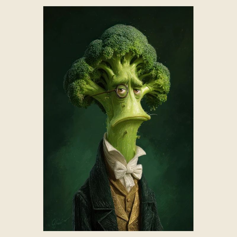 Broccoli Gentleman in Victorian Attire