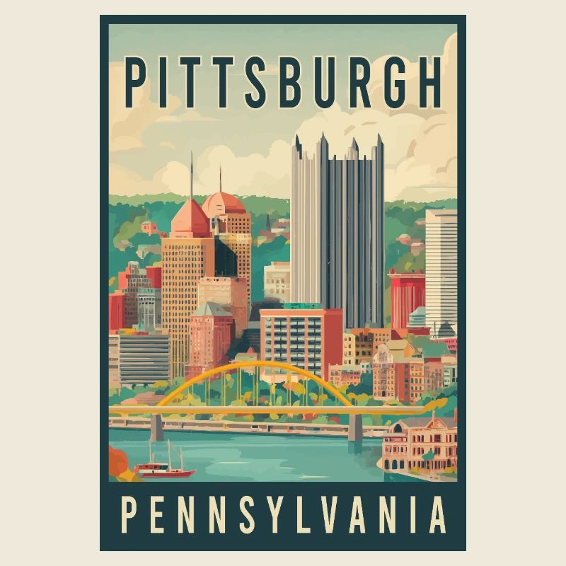 Explorez la silhouette de Pittsburgh en Pennsylvanie