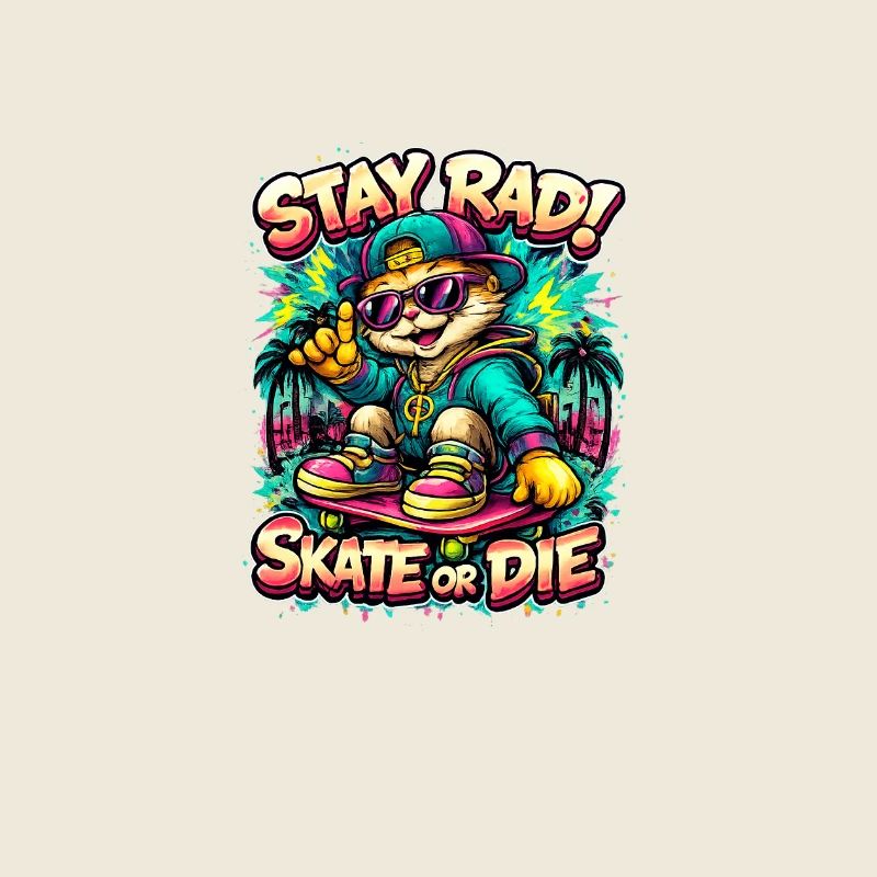 Stay Rad Skate Cat