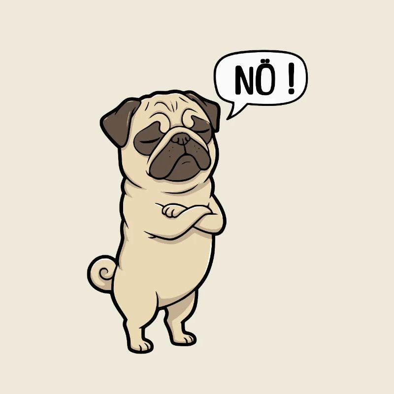 NÖ Pug Eigensinniger Mops-Charme