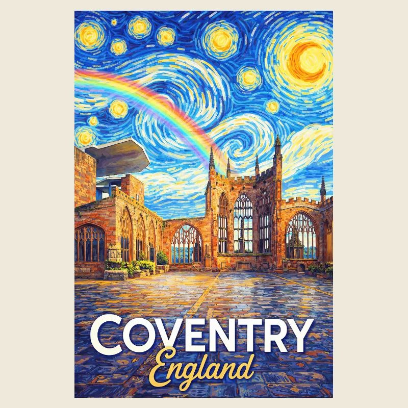 Coventry England Skyline Sternenregen