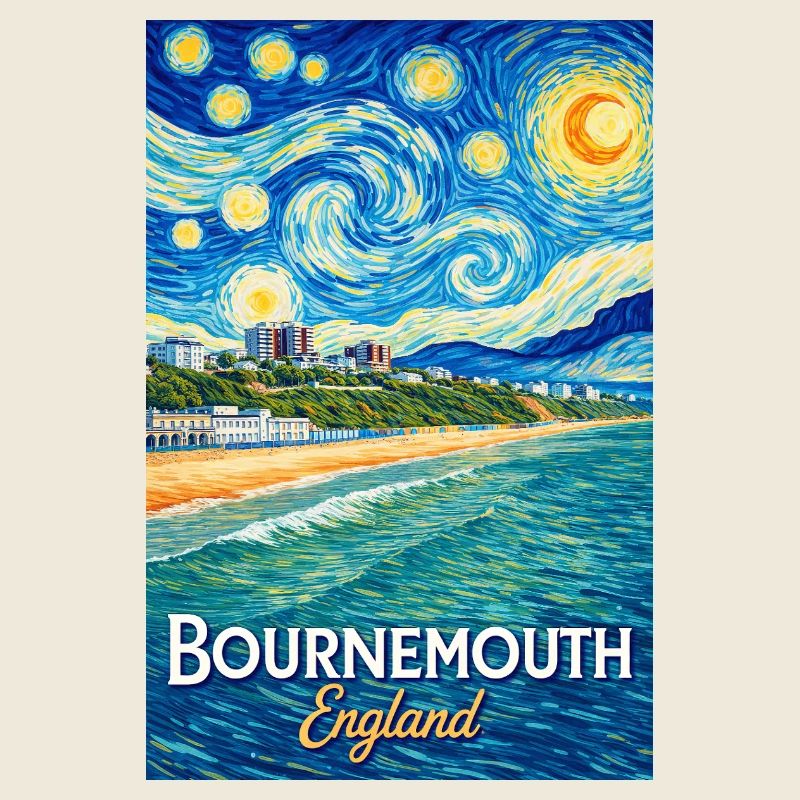 Bournemouth, Angleterre, Nuit étoilée