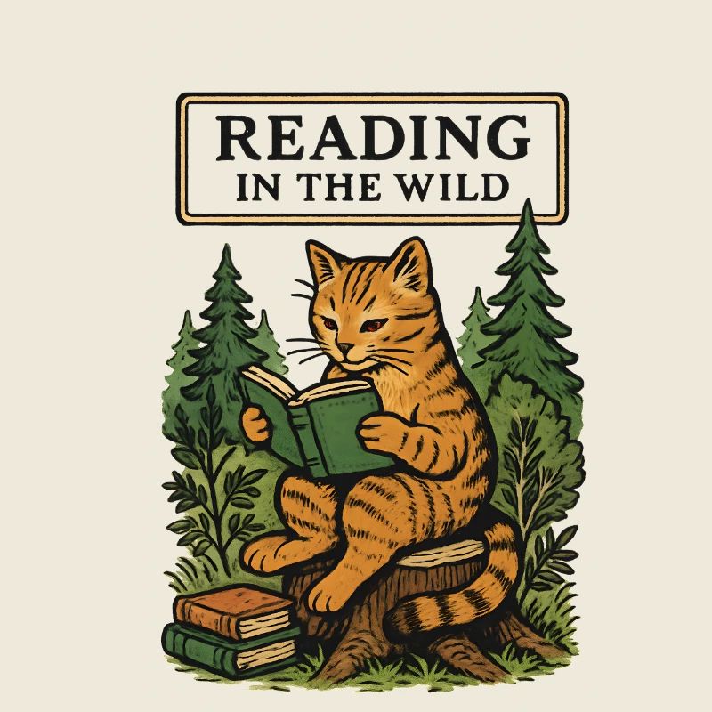 Reading in the Wild Forest Cat