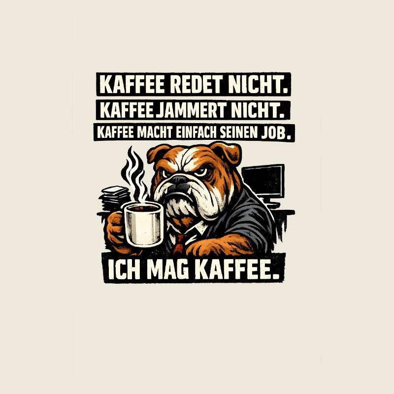 Kaffee redet nicht lustiger Kaffee Spruch Hund