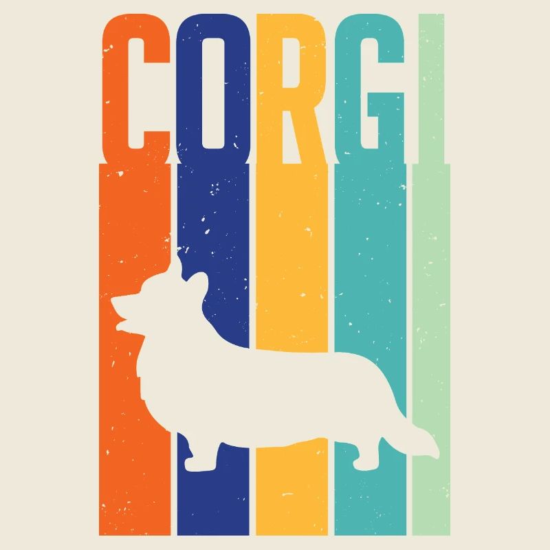 Corgi Cadeau Drôle de Diction Vintage Rétro