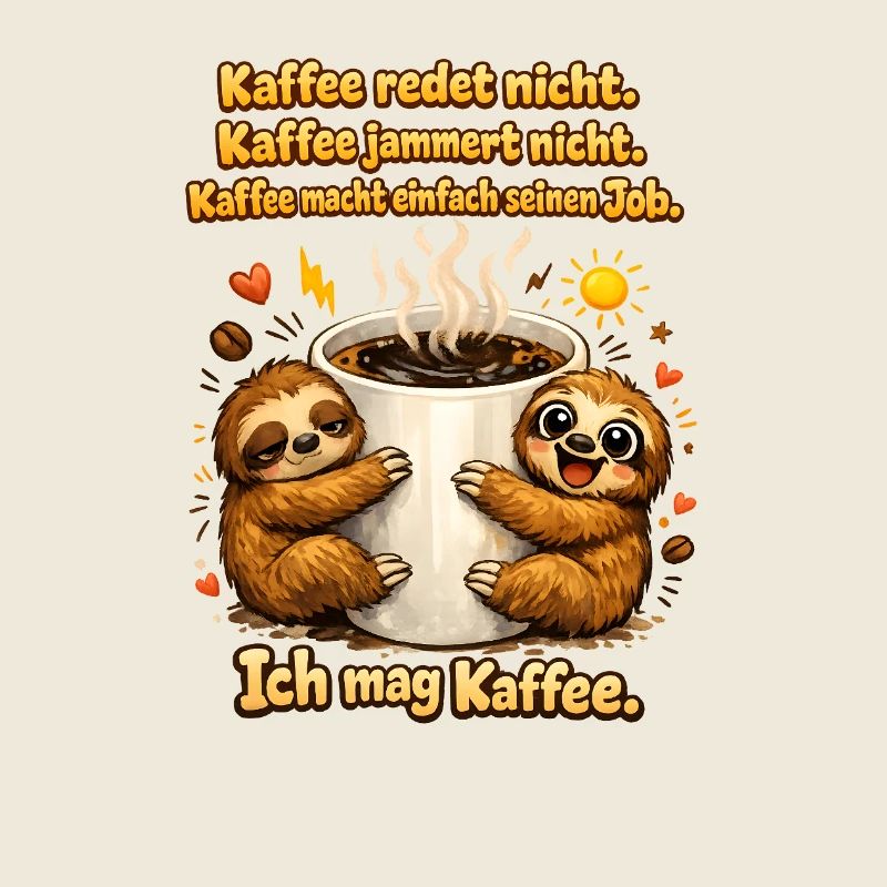 Kaffee redet nicht lustiger Kaffee Spruch