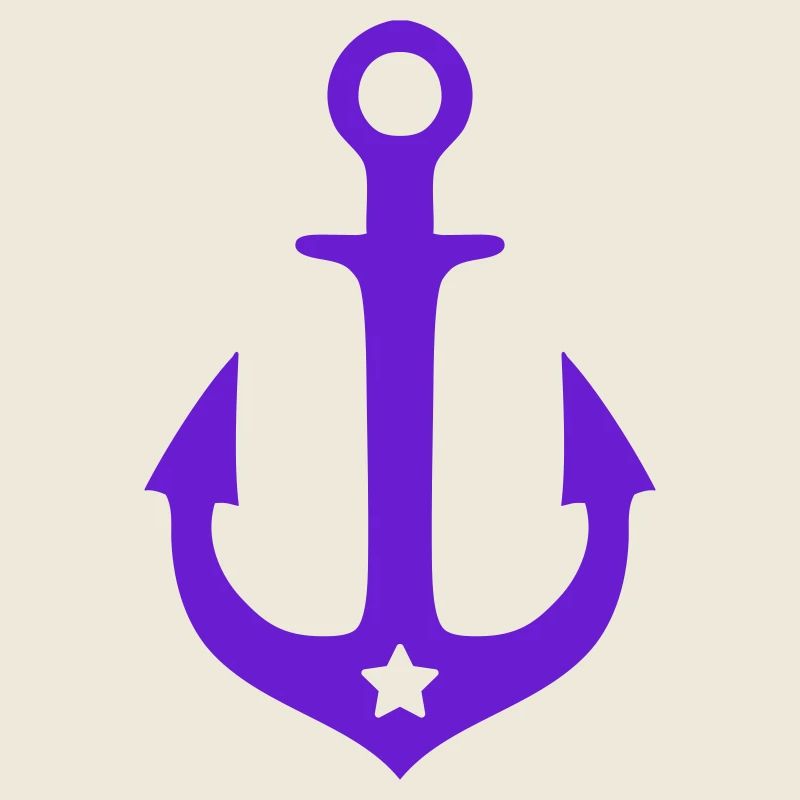 Ancre violette avec étoile