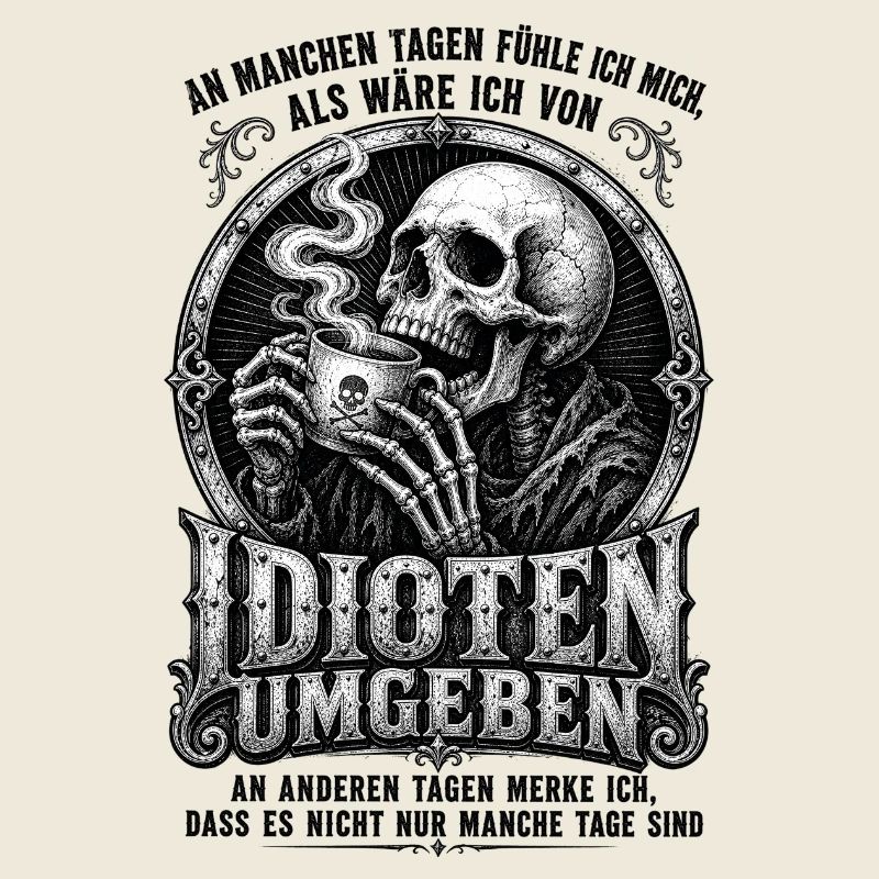 Gothic Skelett Kaffee Kollegen