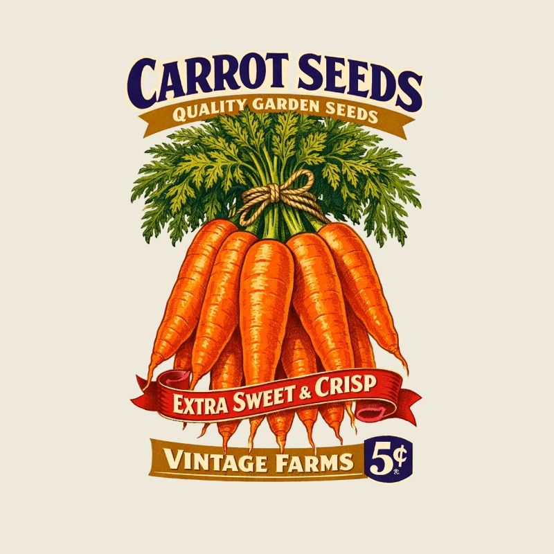 Vintage Carrot Seed Label