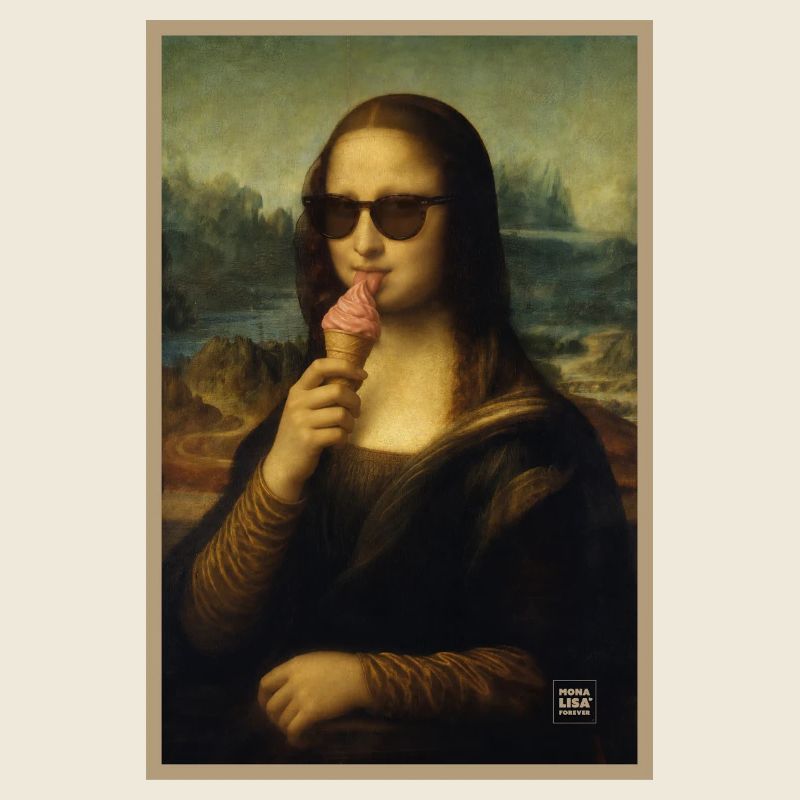 Mona Lisa Licking IceCream