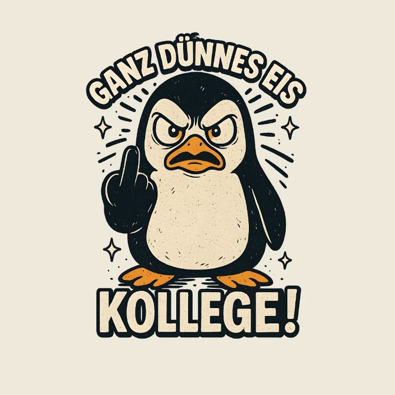 Guten Morgen Ganz Dünnes Eis Freundchen Pinguin