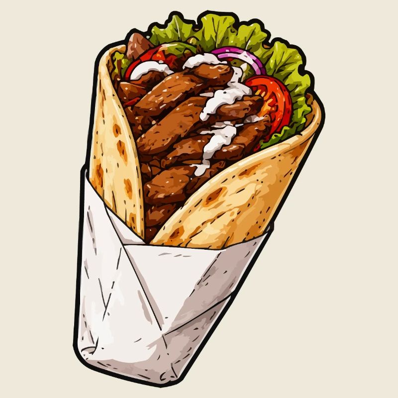 Knuspriges Hähnchen Burrito Wrap