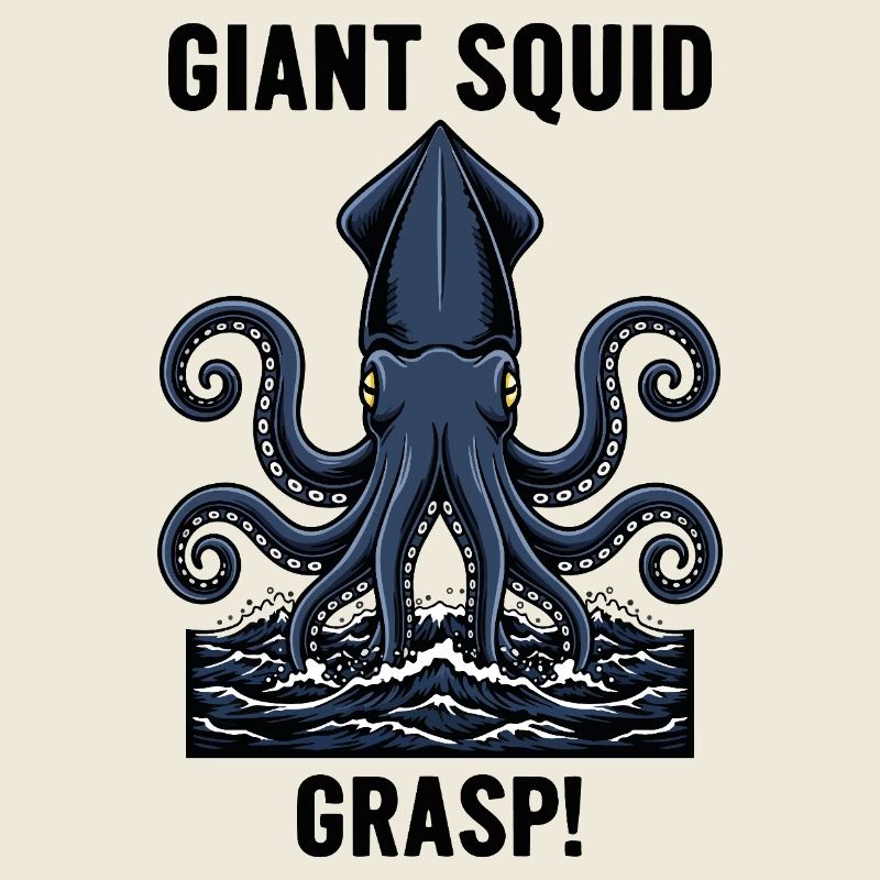 Calmar Géant Mer Abyss Grasp Giant Squid