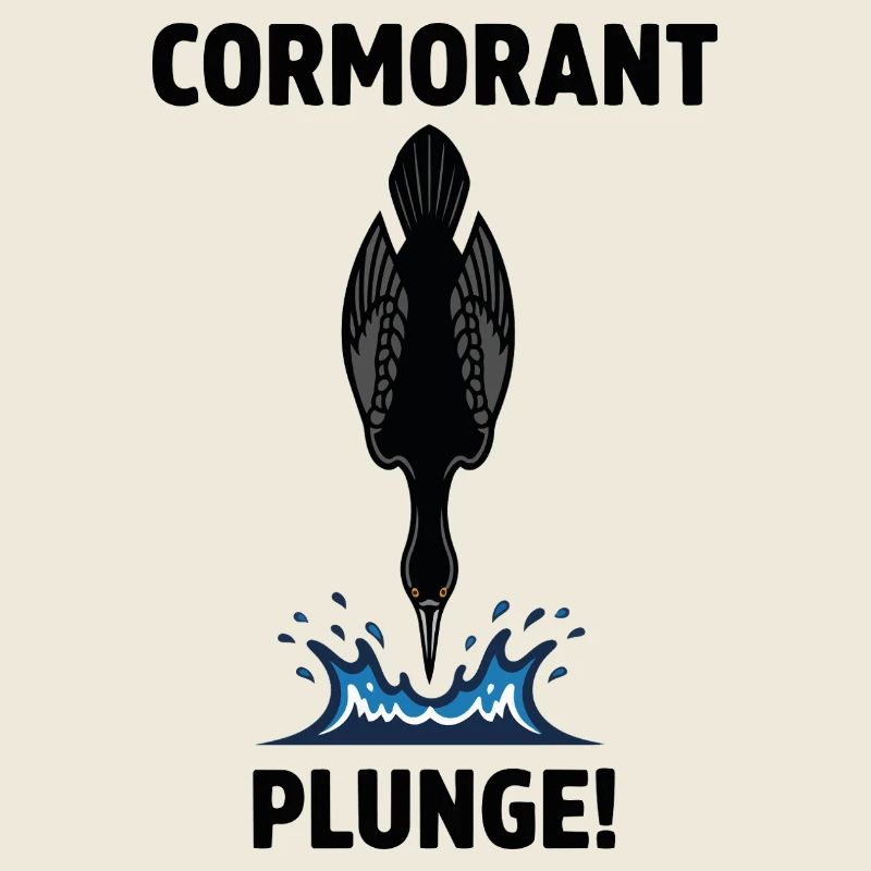 Cormoran Plongeon Mer Plunge Cormorant