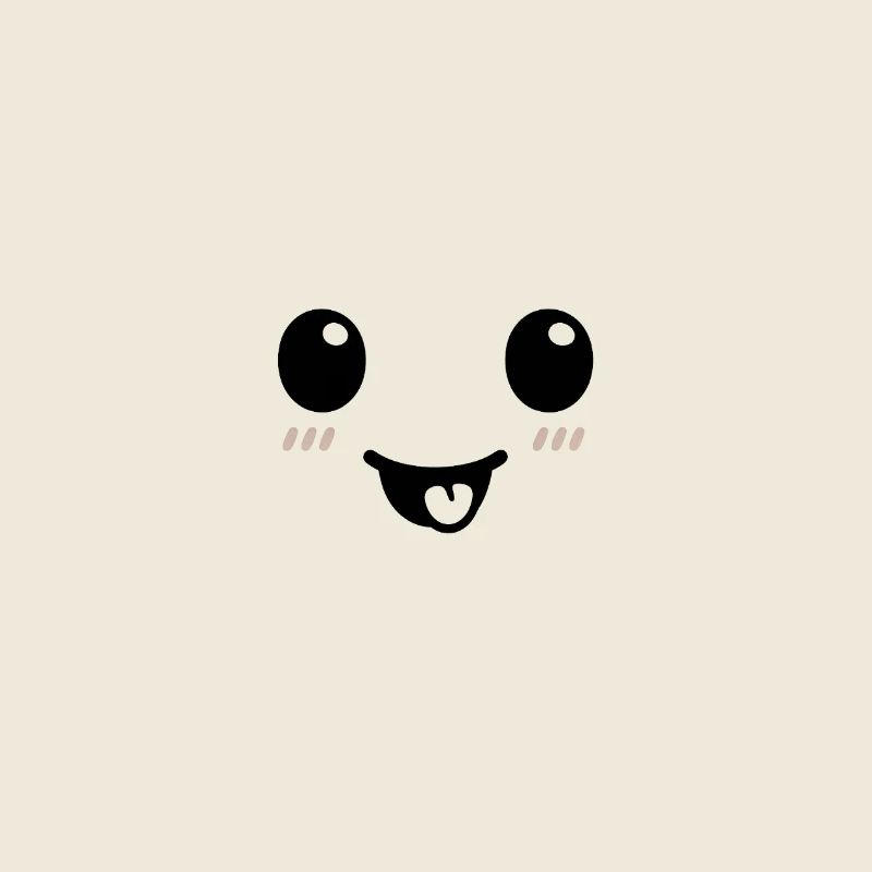 Kawaii Big Eyes Face