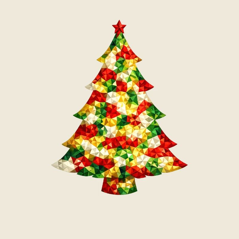 Christmas Tree Crystal . 1 . AI generated