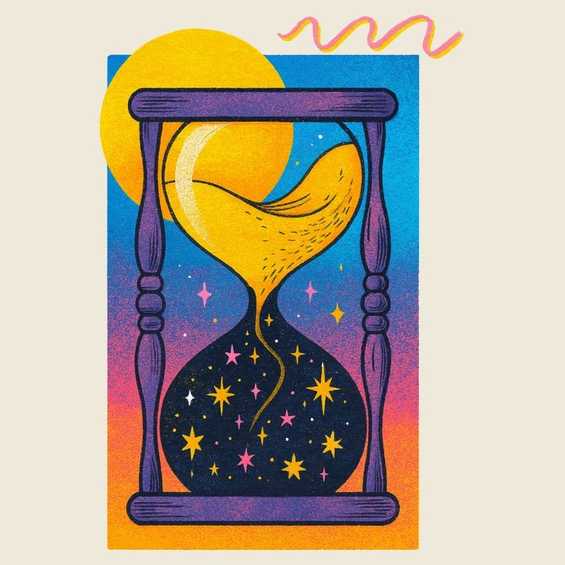 Kosmisches Sanduhr-Neon