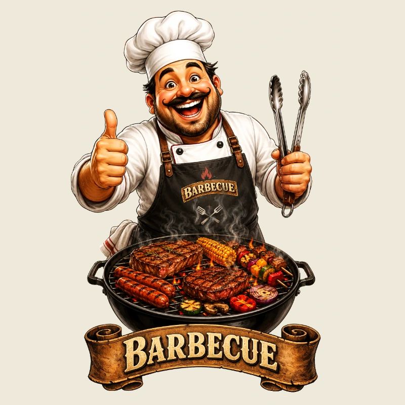 Der Koch am Grill