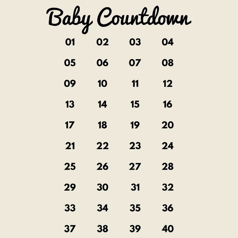 Baby Countdown Pregnancy Weeks
