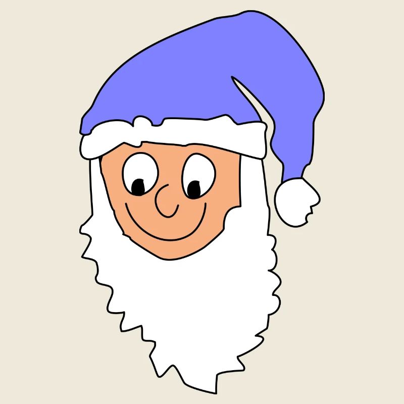 Joyeux Père Noël avec casquette bleue