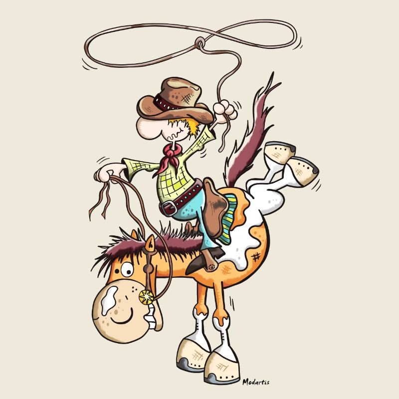 Cowboy mit Pferd
