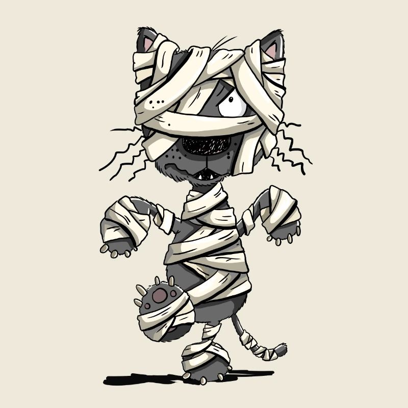Katzen Mumie I Halloween