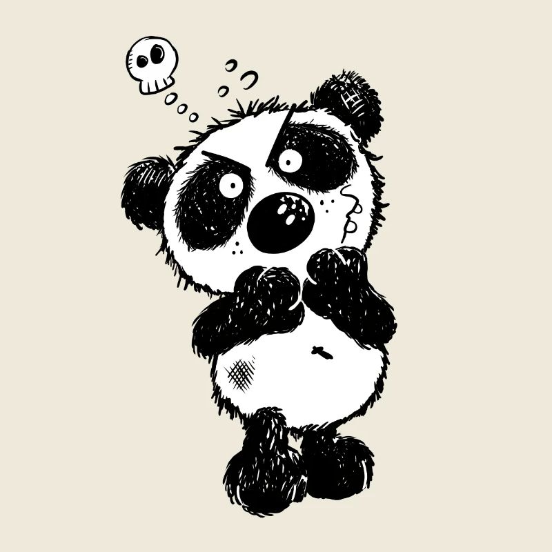 Grummeliger Panda