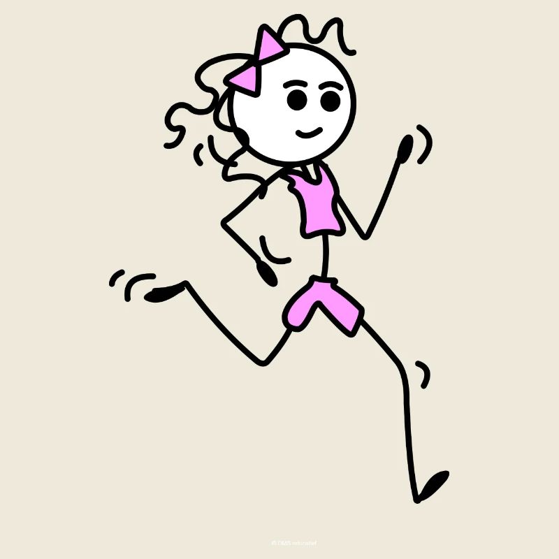 Ich laufe, Läufermädchen mit Fliege