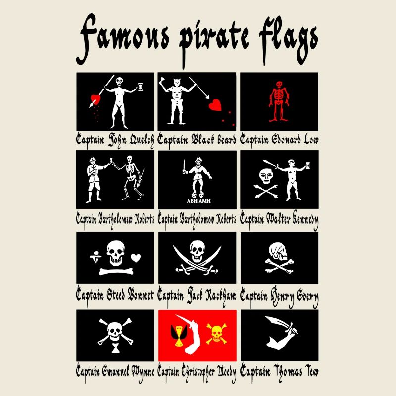 Famous pirate flags