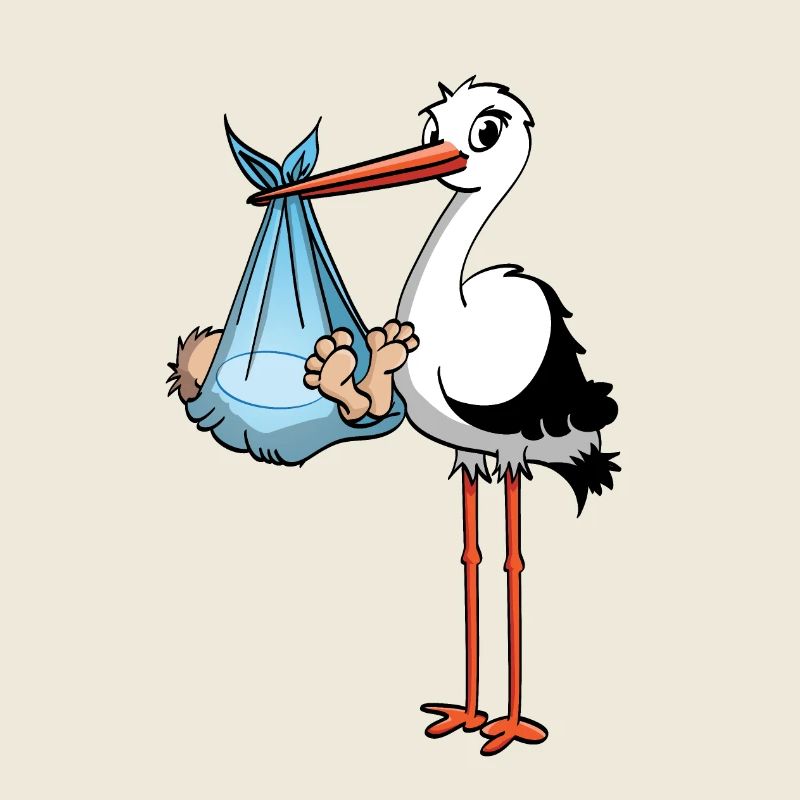 Der Storch und der kleine Junge