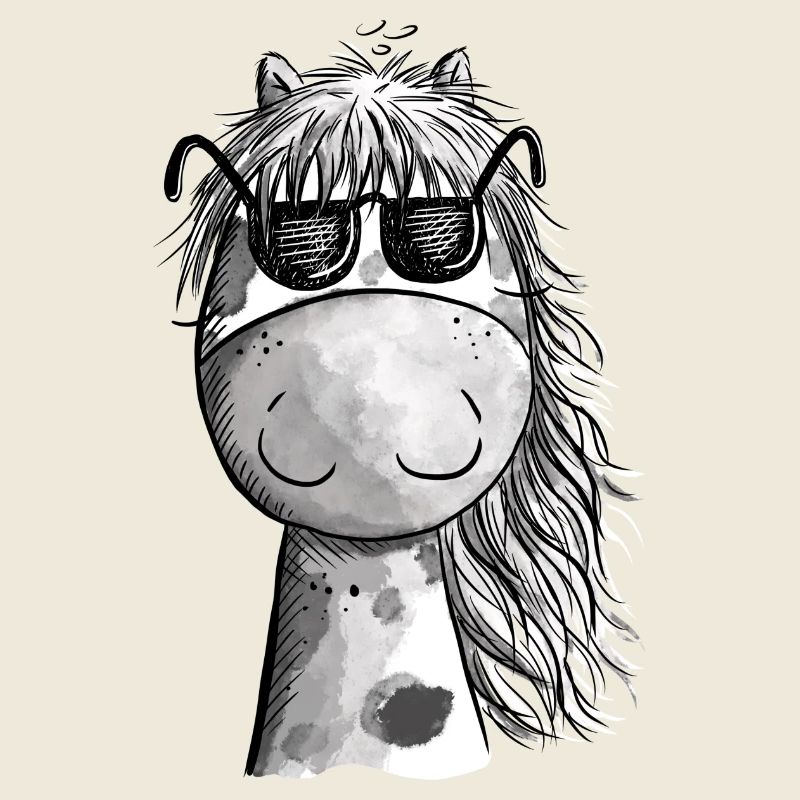 Cheval cool avec lunettes de soleil