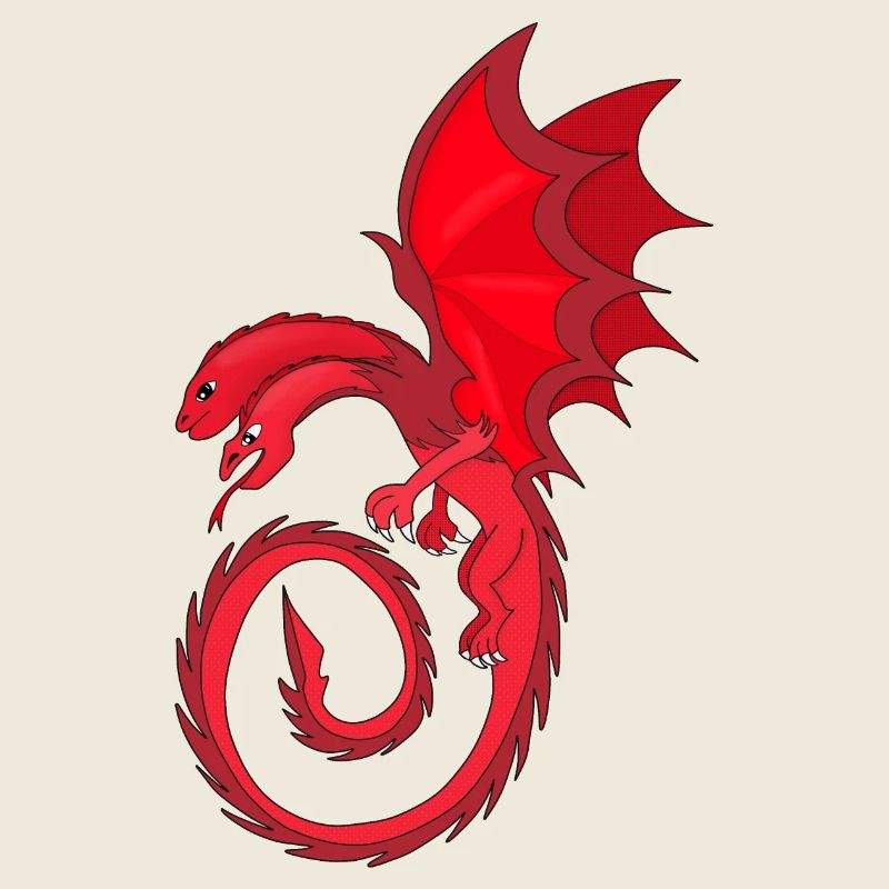 Zweiköpfiger Merlot-Drache