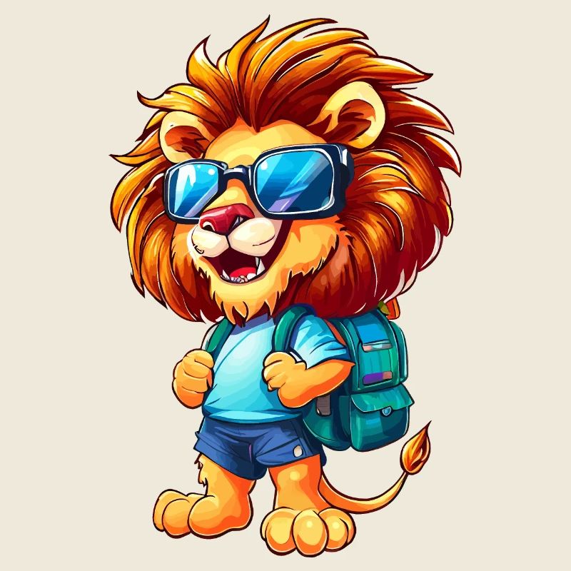 Joyeux Lion Retour à l’école