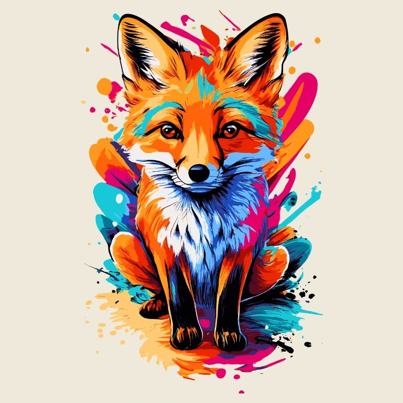 Bébé renard - renard roux mignon - renard coloré