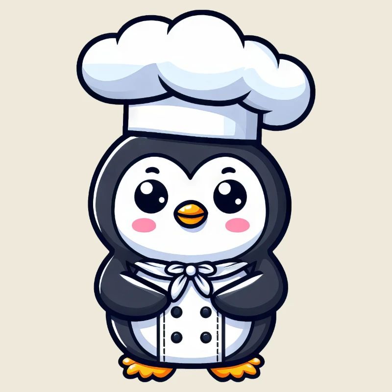 Mignon pingouin Chef bande dessinée conception de bande dessinée