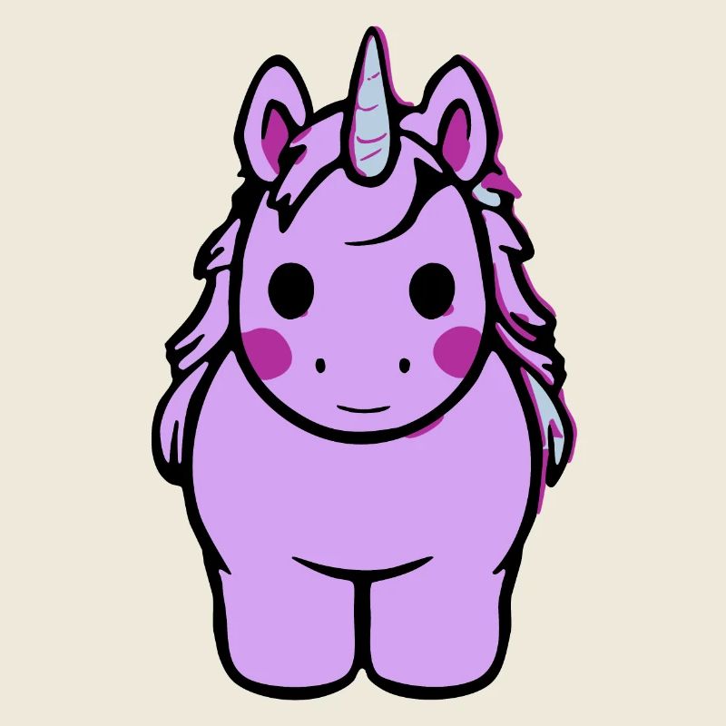 Pastell Einhorn Cartoon Kuscheltier