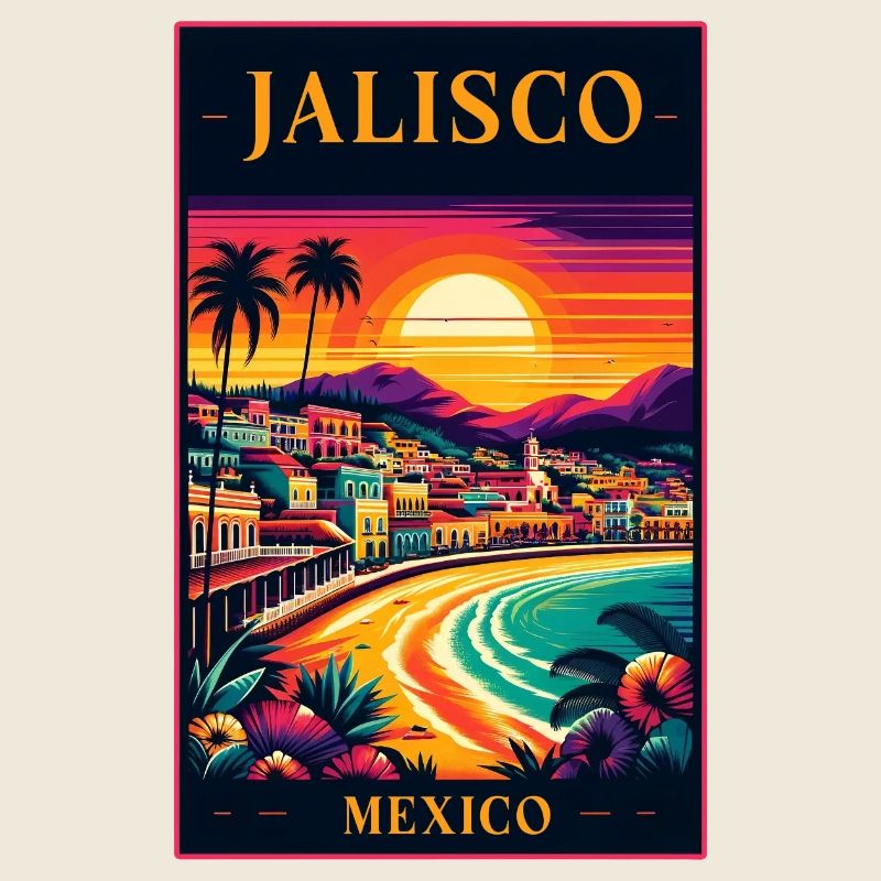 Design de coucher de soleil à Jalisco, au Mexique