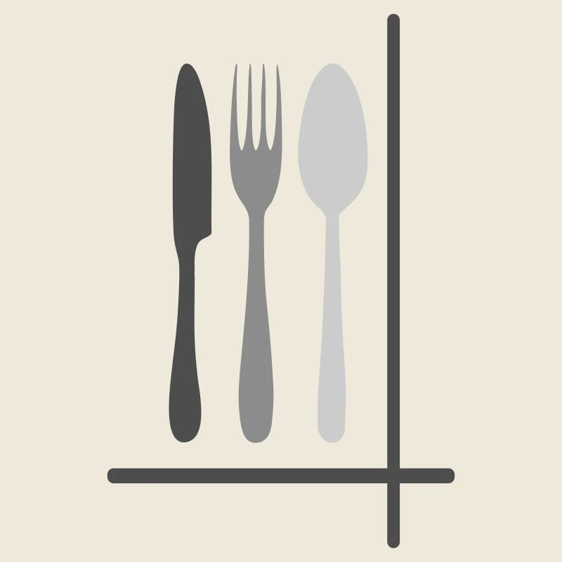 Besteck Silhouetten Minimalistisch