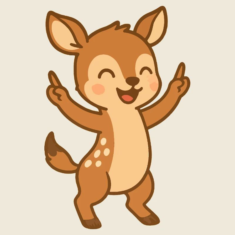 Bébé cerf dansant