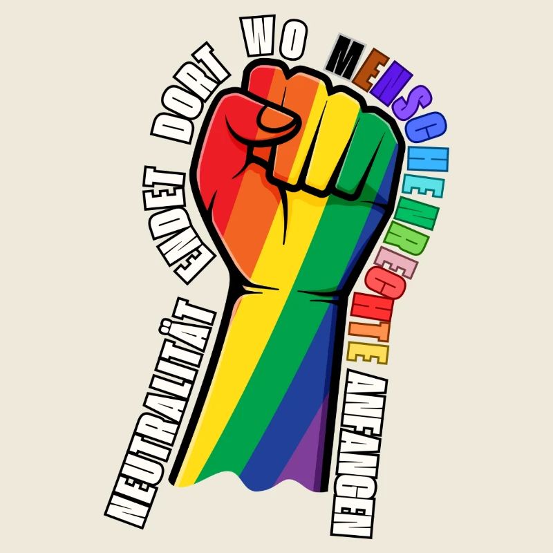 Statement-Sticker Menschenrechte