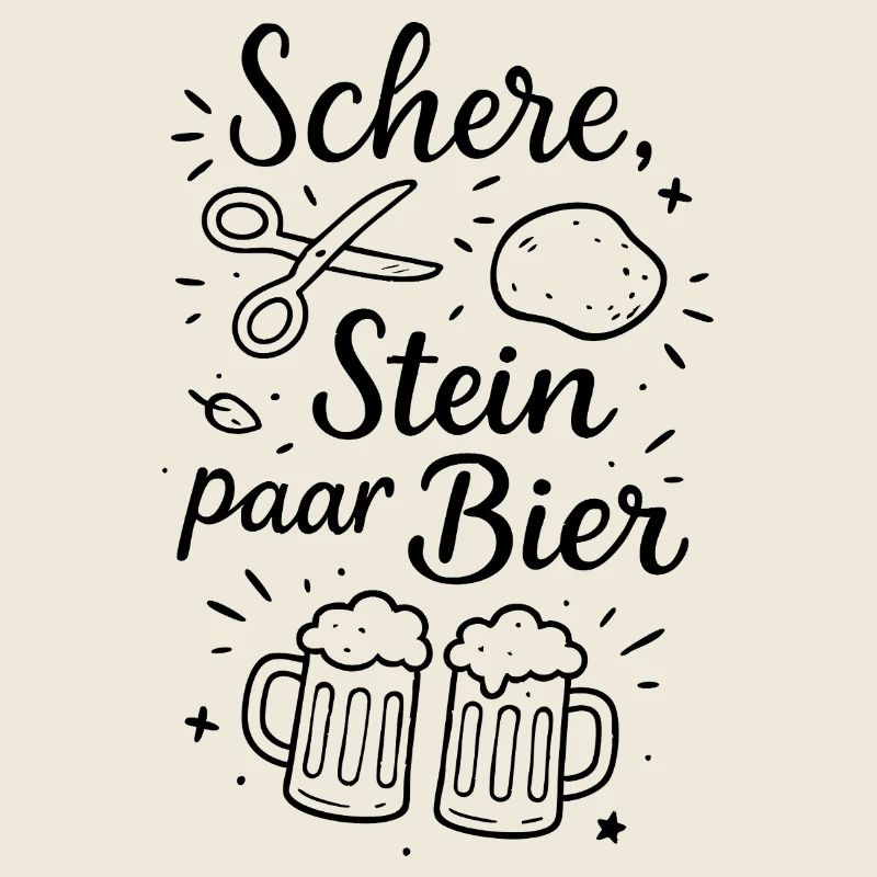 Ciseaux Pierre Couple Bière - Drôle de dicton Fan de bière